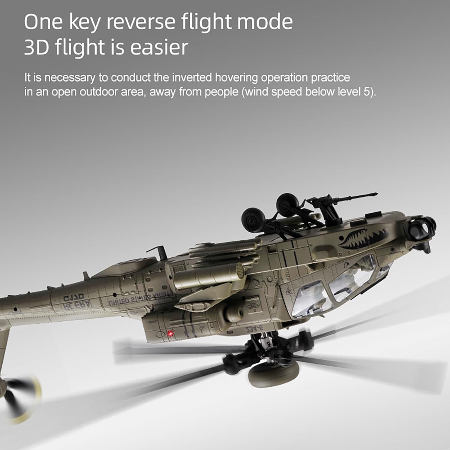 Rc Helicopter Gyro - 310MM 6CH C170 AH-64D Ferngesteuerter Helikopter