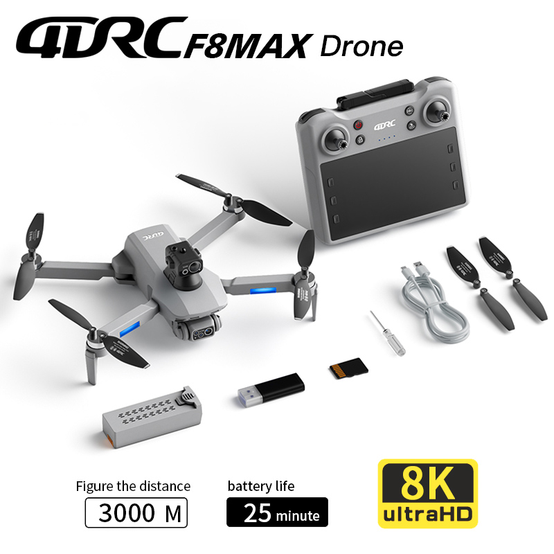 Rc Helicopter Case - F8 MAX GPS-Drohne, professionelle 8K-Kamera, 5G